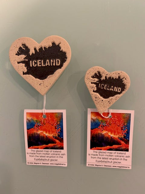 Handmade Magnet Heart And Compass Ceramic with Volcanic Ash by Maggi Handmade Magnet Heart And Compass Ceramic with Volcanic Ash by Maggi